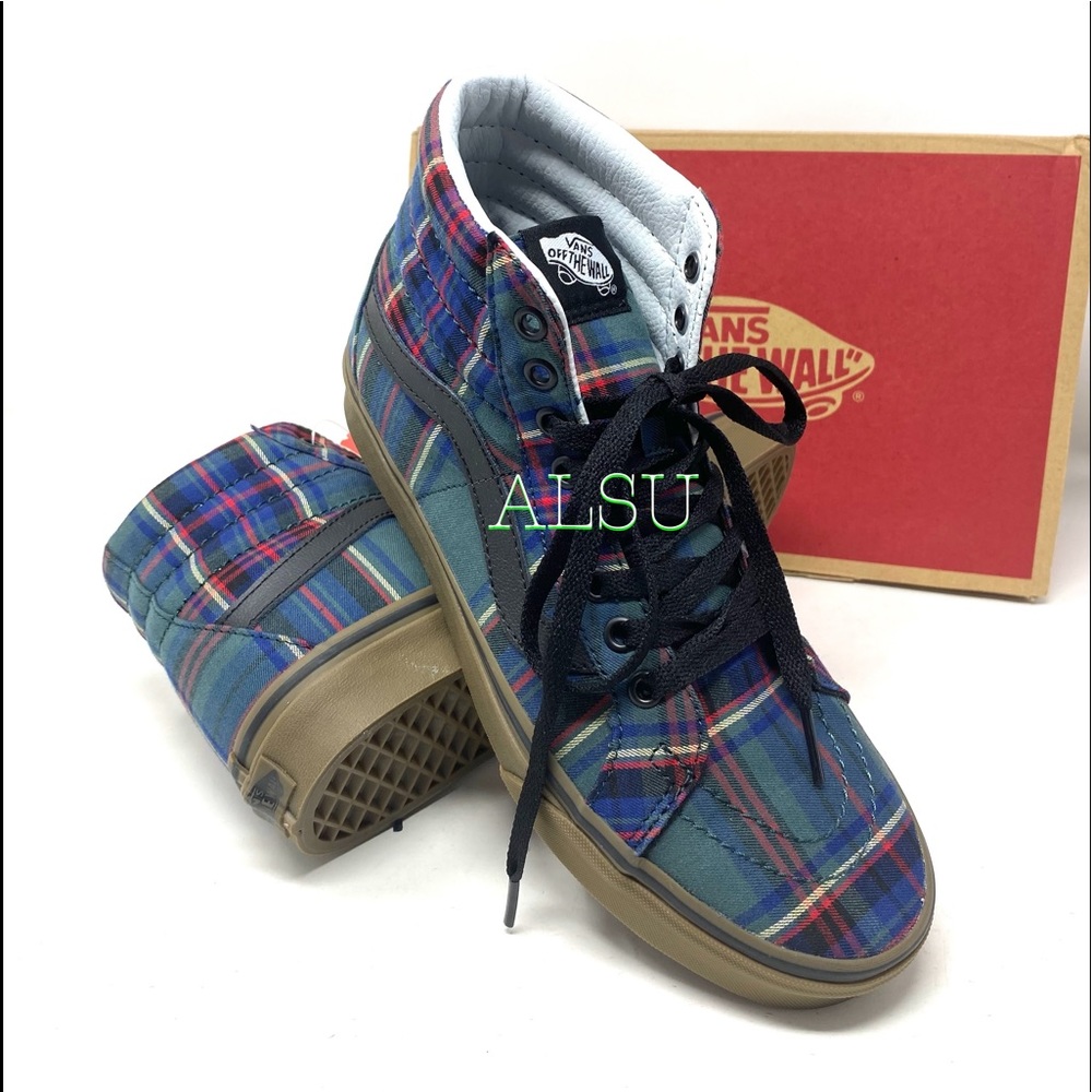 💖MEGA SALE💖VANS SK8-HI Reissue Tartan Canvas Shoes Women’s Size 5 VN0A2XSBU5R - Picture 9 of 10